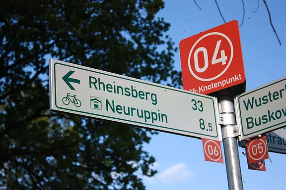 Beispiel für einen Knotenpunktwegweiser