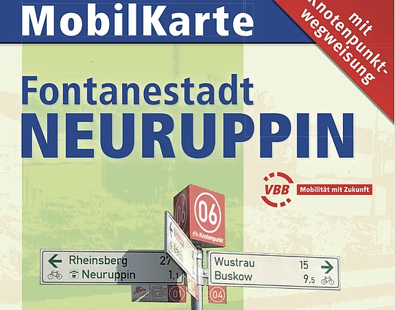 Ausschnitt der Titelseite der Mobilkarte Neuruppin 2021