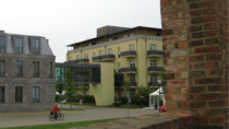 Blick zum Hotel Resort Mark Brandenburg mit der Fontane-Therme